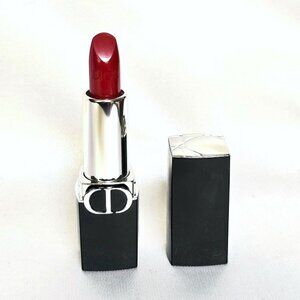 Rouge Dior Lipstick 999 Satin Red Mini + Free Beauty Sample